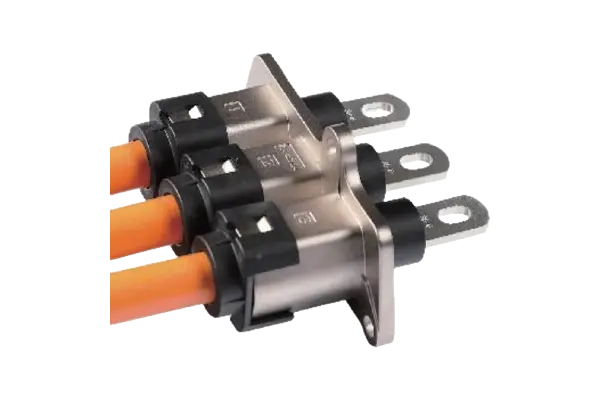 CONECTOR DE METAL DE ORIFICIO PASANTE DE CABEZA RECTA DE TRES N&Uacute;CLEOS