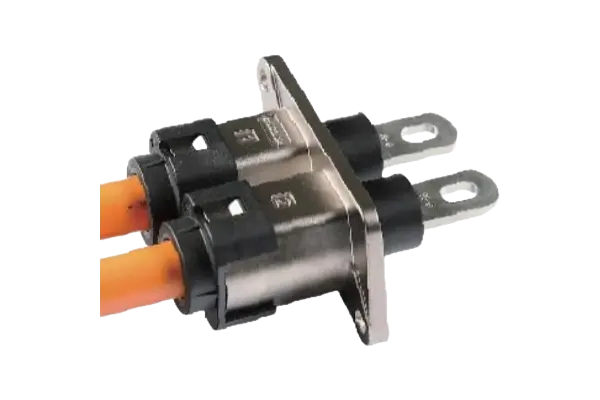 CONECTOR DE METAL DE AGUJERO PASANTE DE CABEZA RECTA DE DOS N&Uacute;CLEOS
